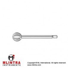 Spherical Burr Short Borchardt Shaft Stainless Steel, Diameter 4.0 mm Ø
